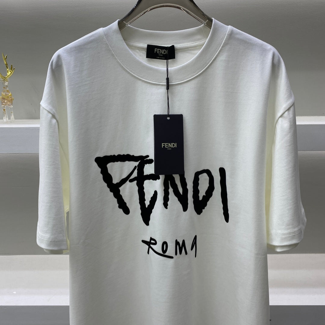 Fendi t-shirt Black White cotton