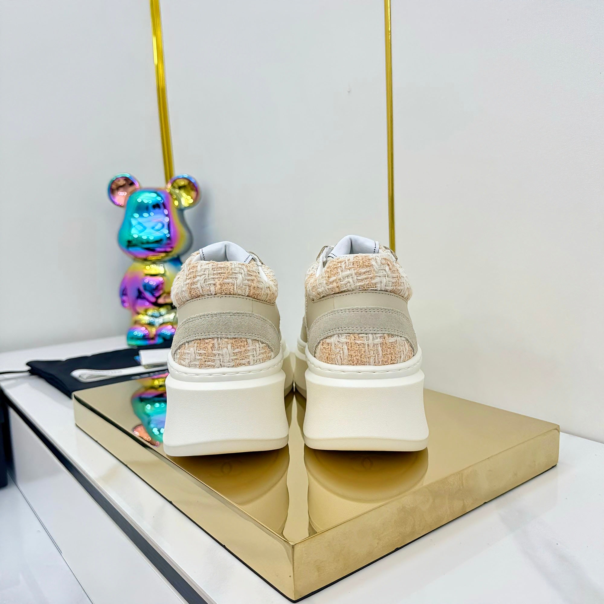CC 25 Platform Sneaker Orange Nude Cowhide 312951