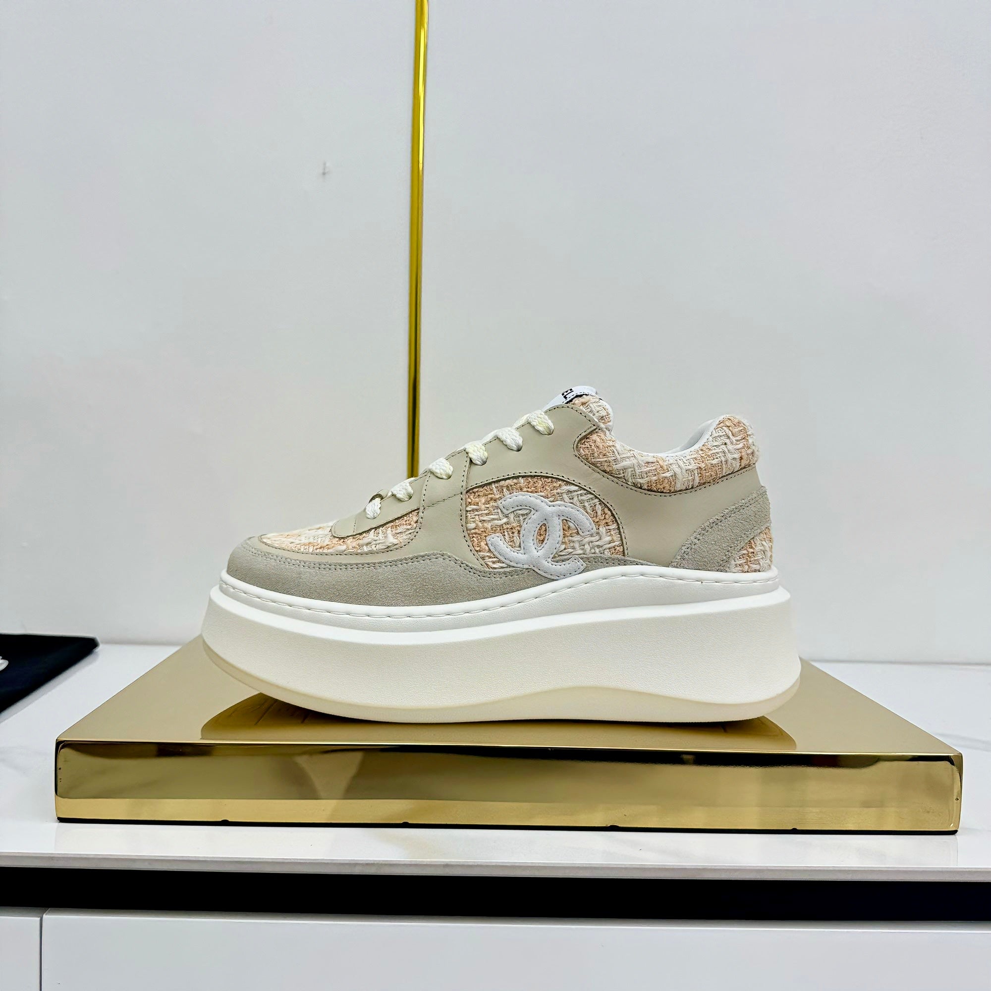 CC 25 Platform Sneaker Orange Nude Cowhide 312951