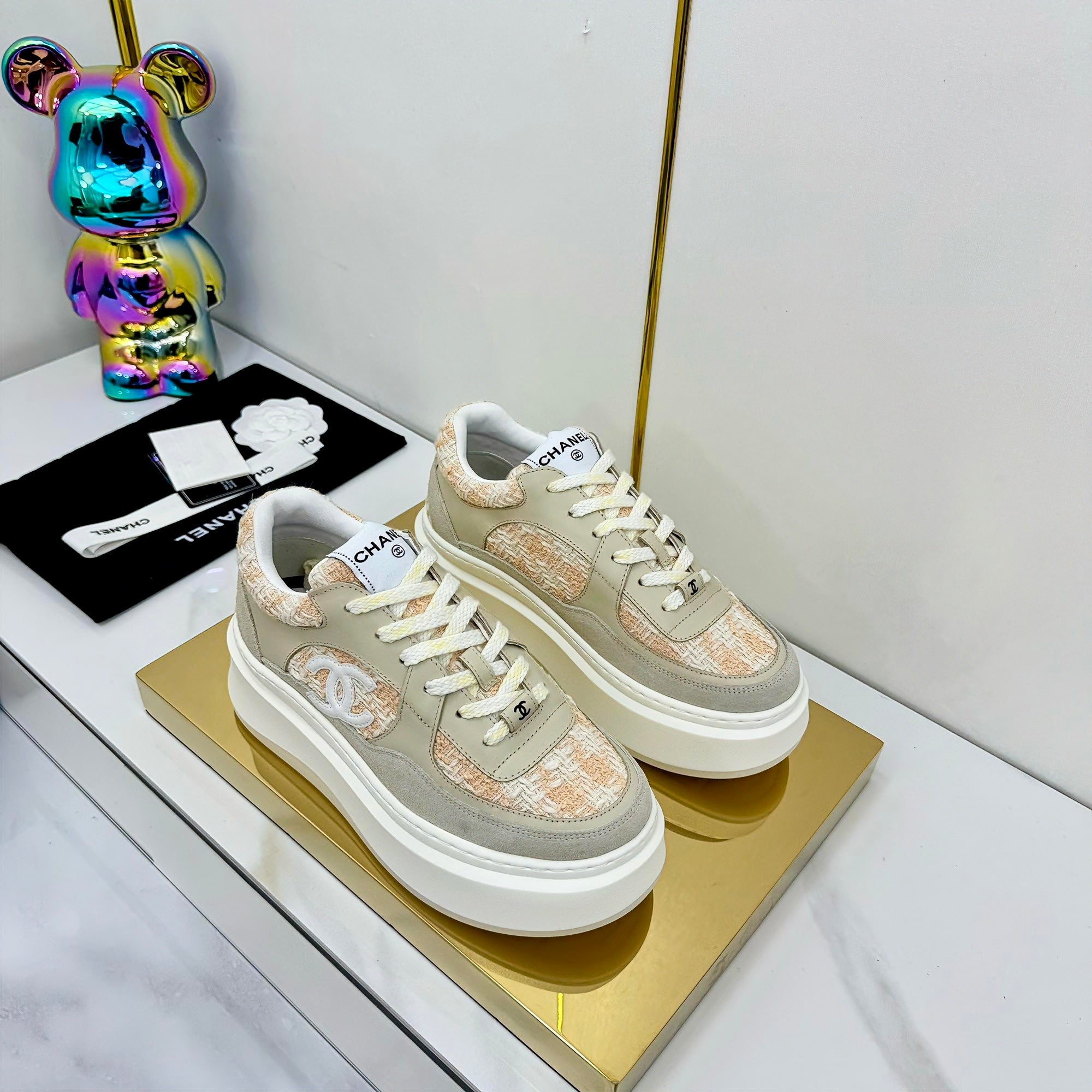 CC 25 Platform Sneaker Orange Nude Cowhide 312951