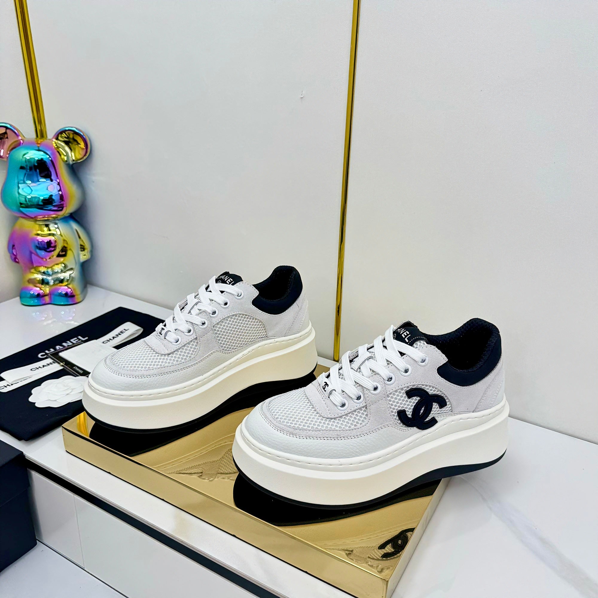 CC 25 Platform Sneaker White Cowhide 312954