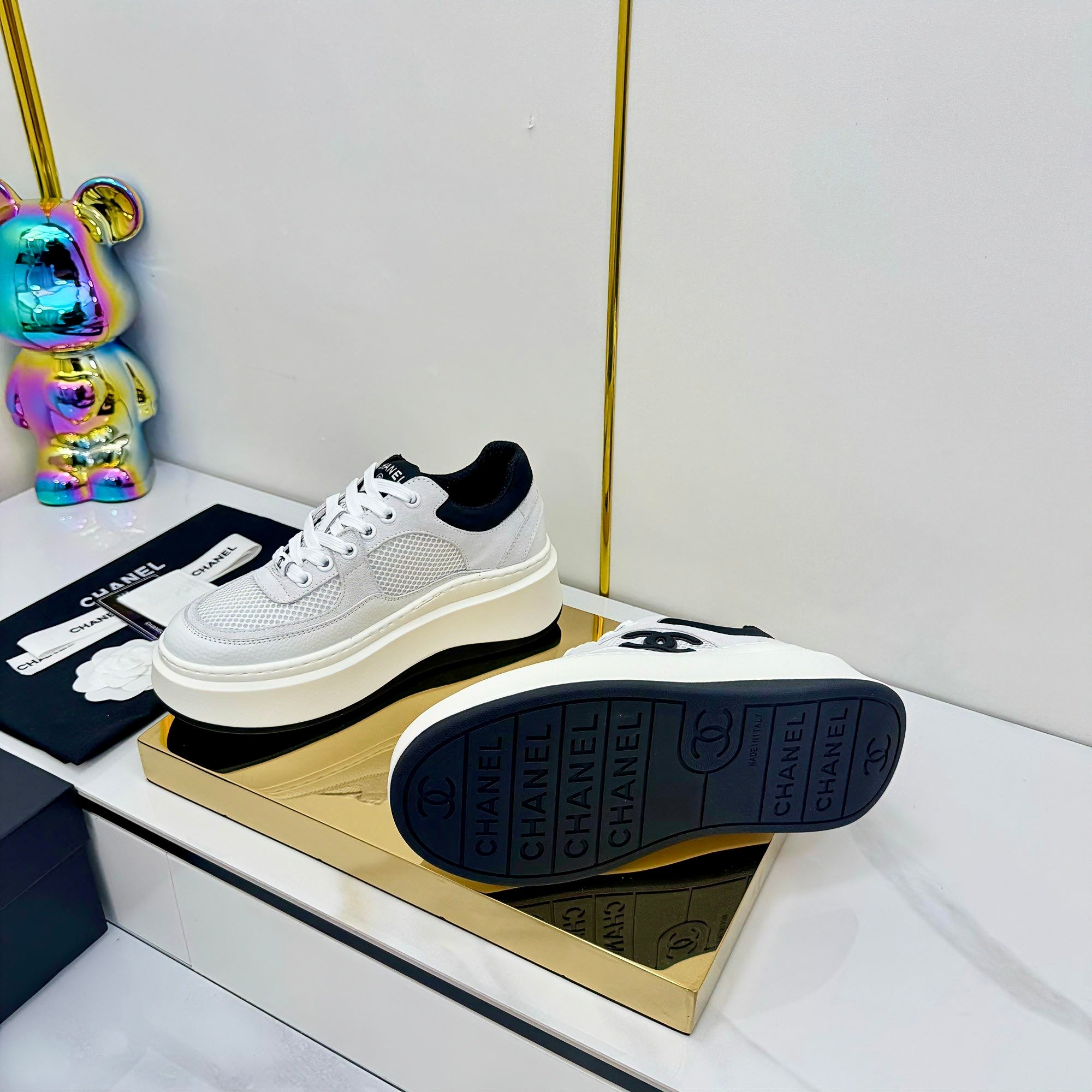 CC 25 Platform Sneaker White Cowhide 312954