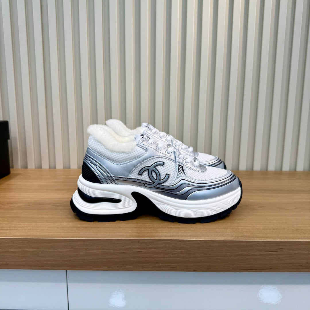 Chanel 2026 Chunky Sneakers Mesh Sheepskin 986935