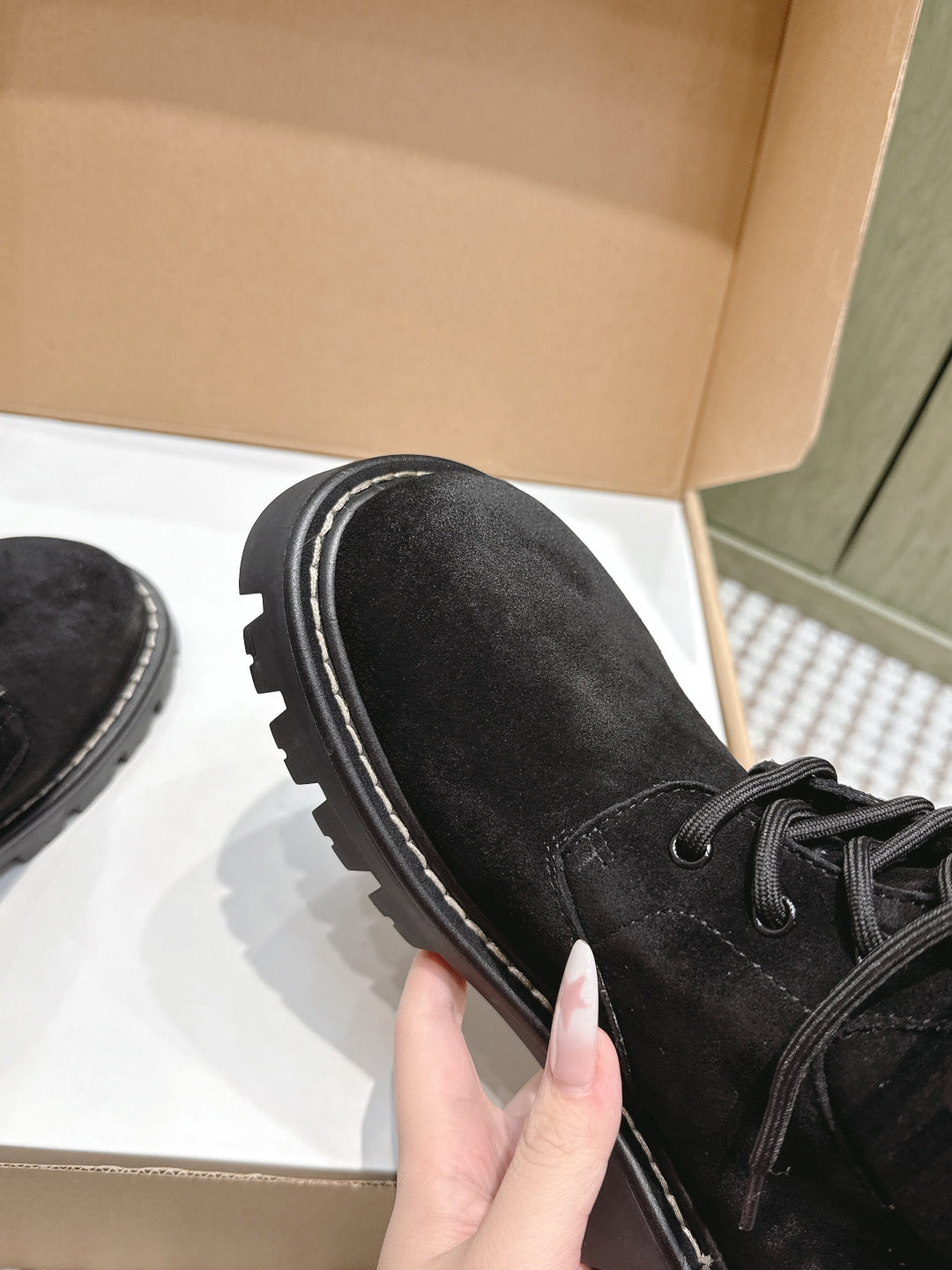 Loewe 2025 Sierra Ankle Boot Black Suede 556051