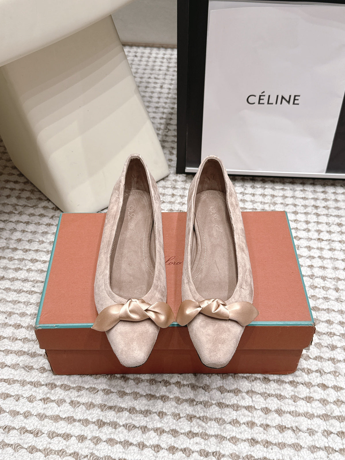 Loro Piana 2026 Bow Ballet Flat Suede 930997