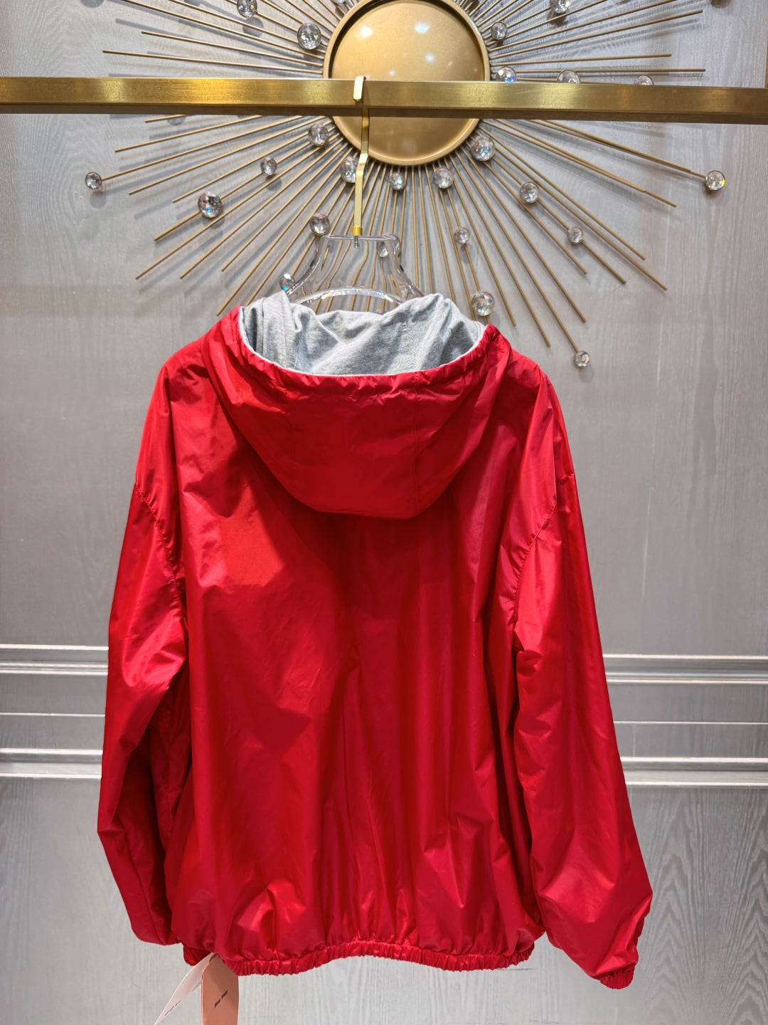 Miu Miu 25 Jacket Red Gray Cotton