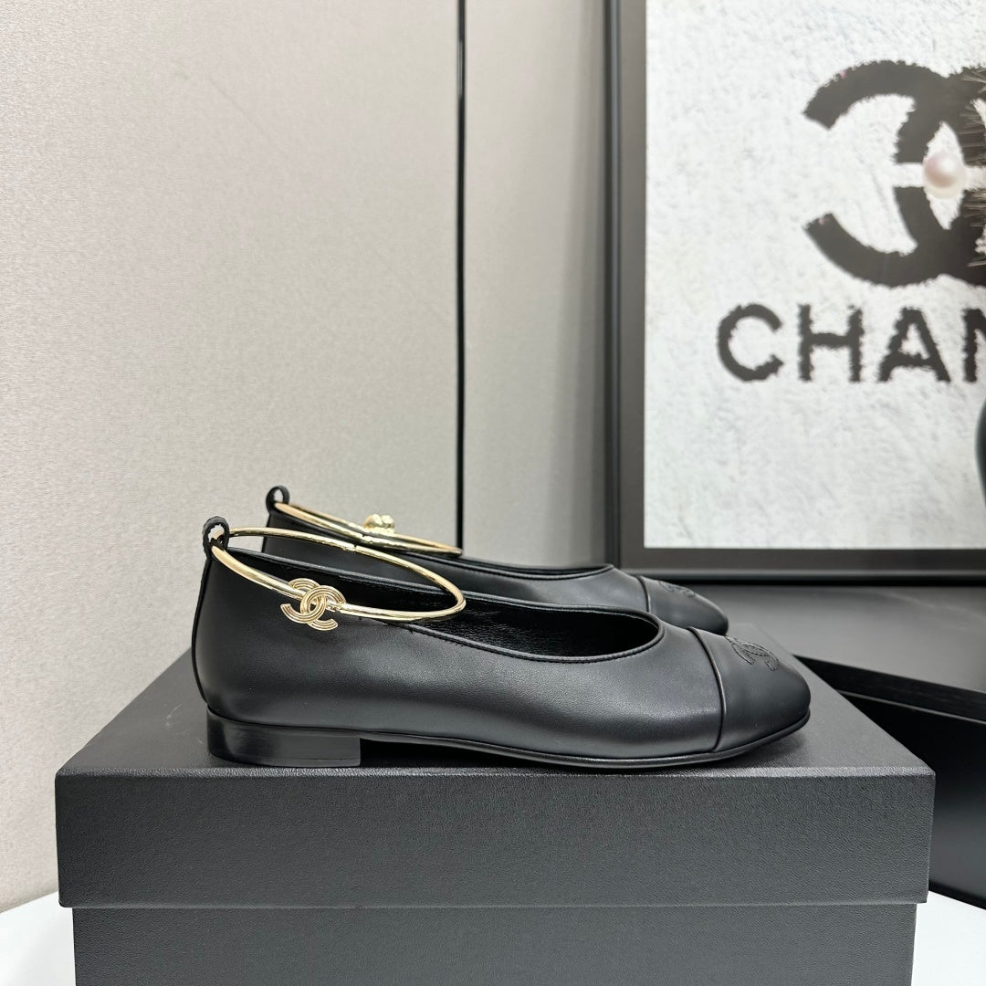 CC 26s Ballet Flats Black Sheepskin 626304