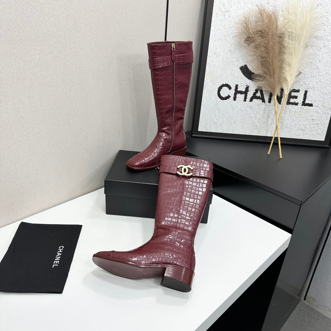 Chanel 2026 Metiers D'art Boots 45mm Suede Cowhide 986193