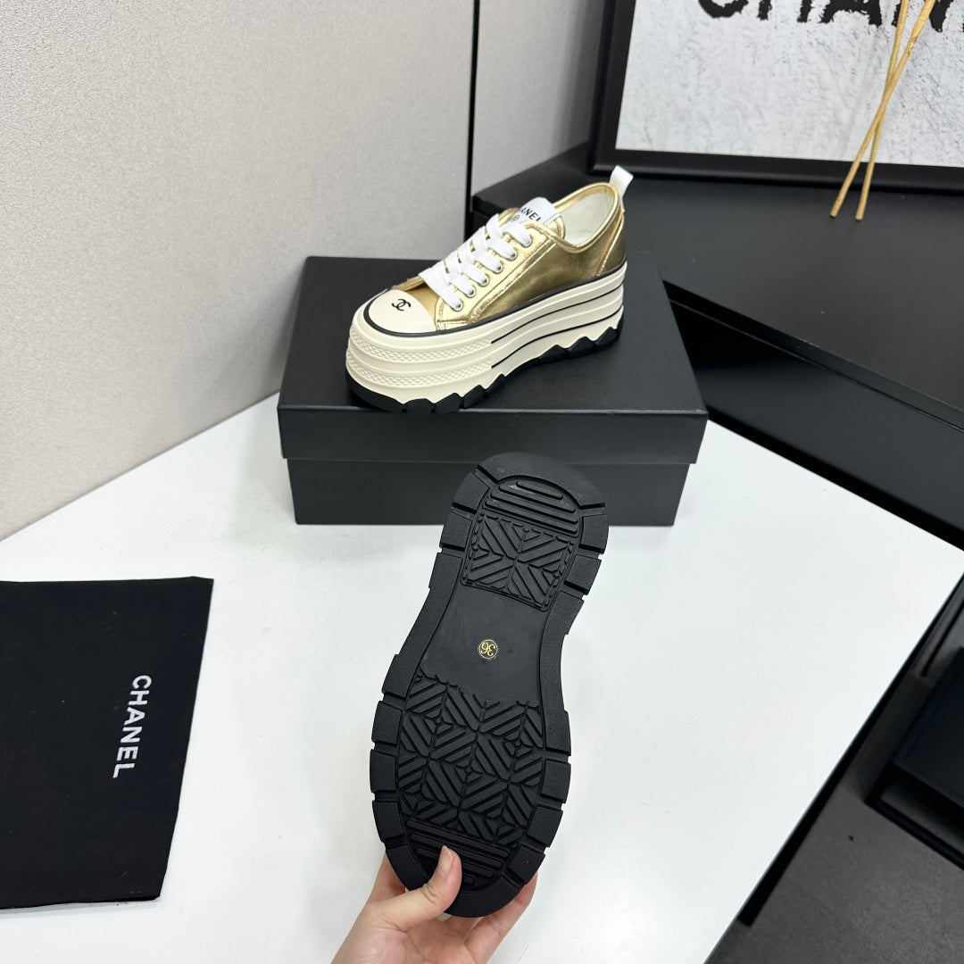 Chanel 2026 Chunky Metallic Sneakers Cowhide 985829