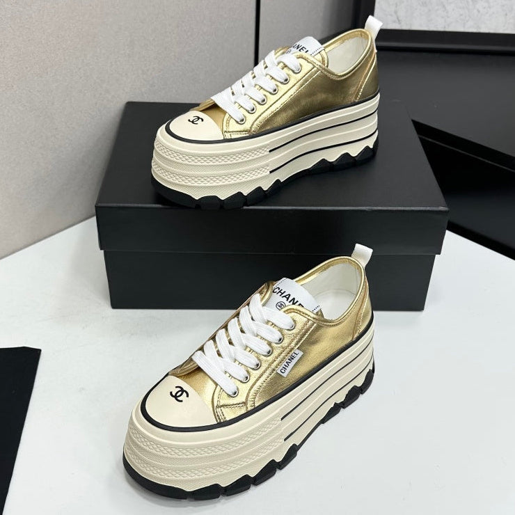 Chanel 2026 Chunky Metallic Sneakers Cowhide 985829