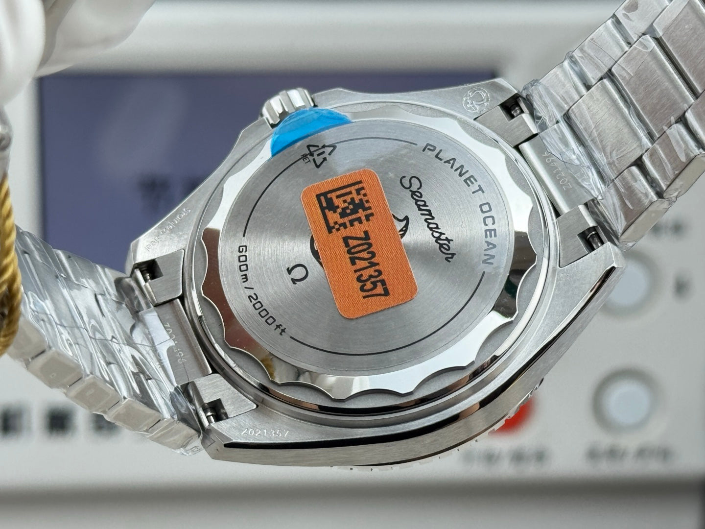 Omega Seamaster Planet Ocean 600M 42mm Steel/Orange Ceramic Black Dial Watch