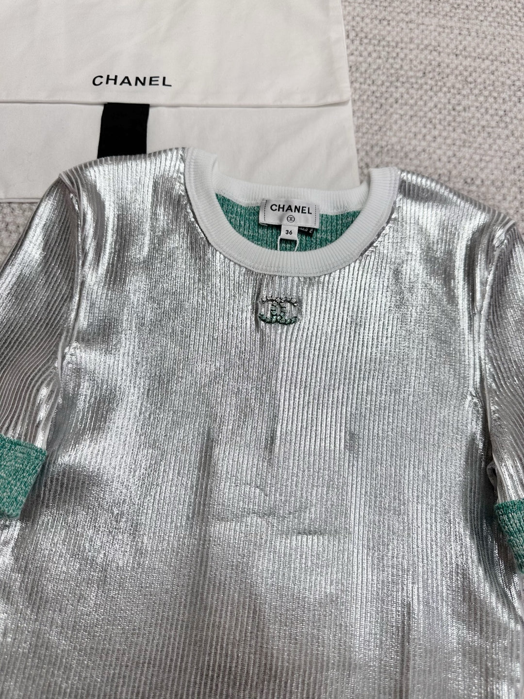 CC 25 Short Sleeves T- shirt Silver Cotton