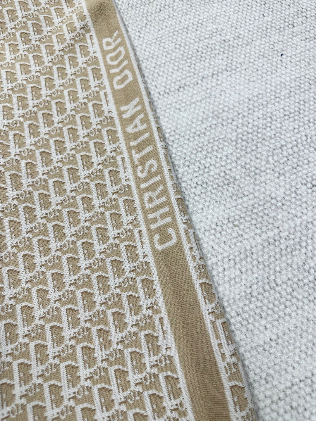 CD Double-Faced Wide-Leg Pants Cashmere