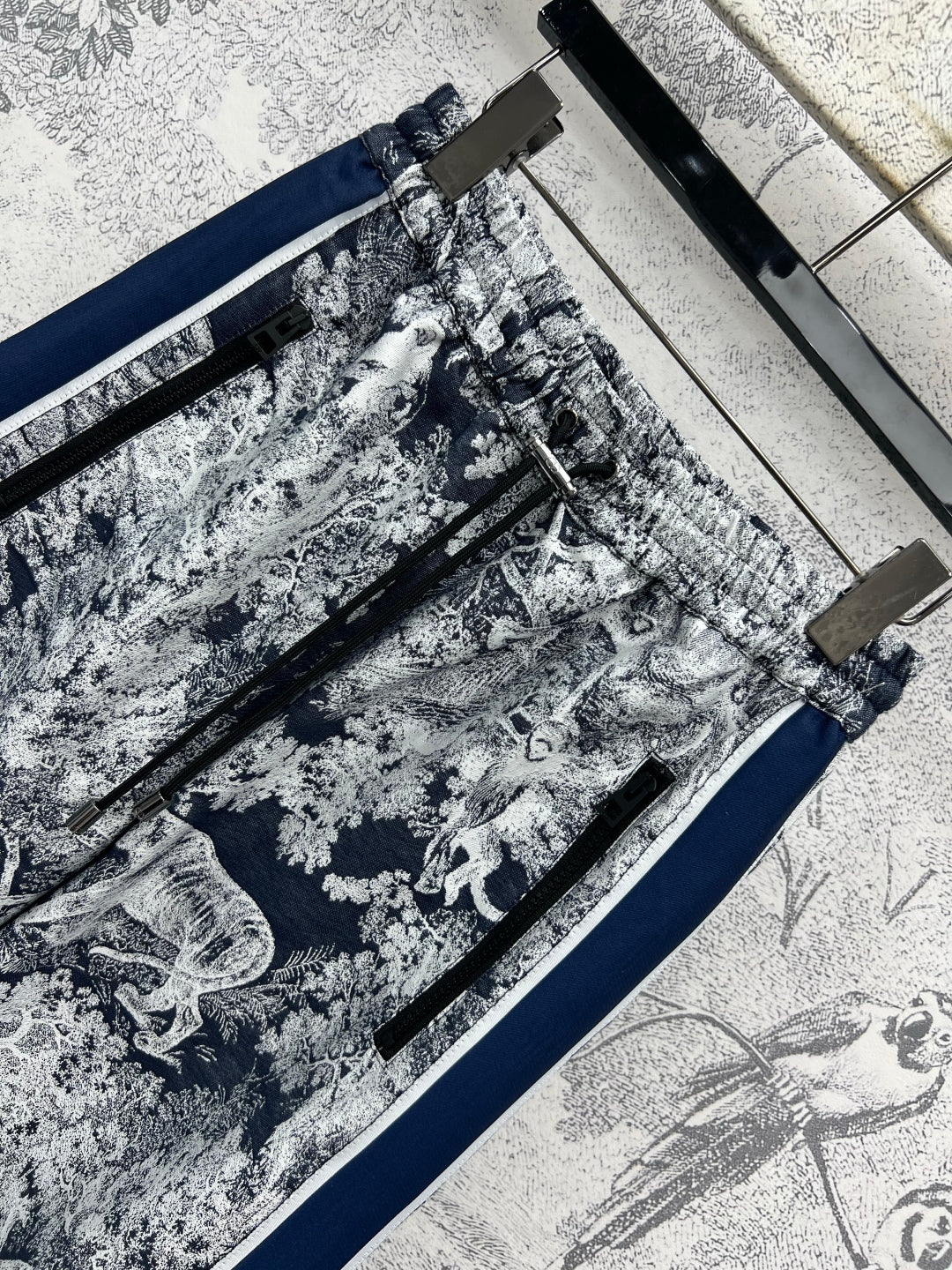 CD 25 Tiger Garden Pants Blue Polyester