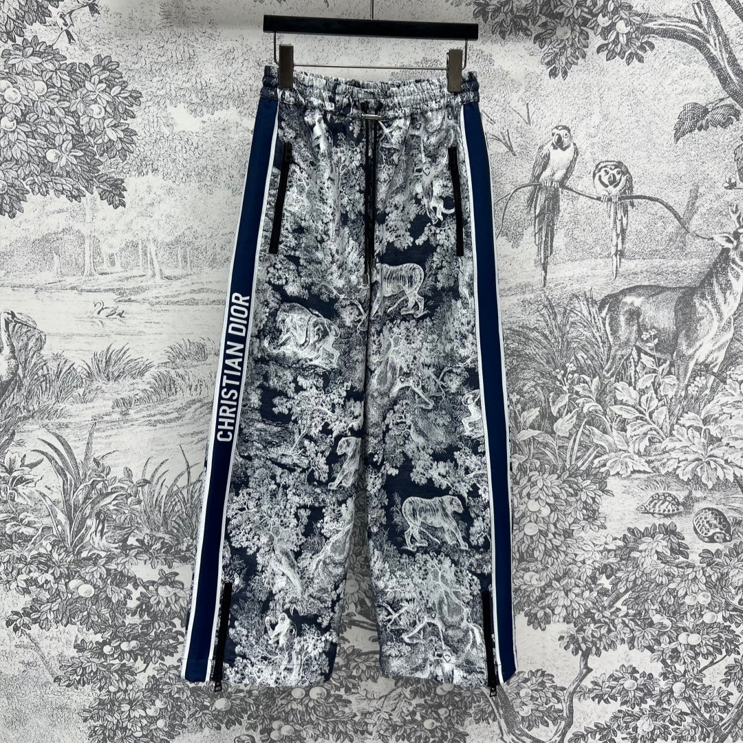 CD 25 Tiger Garden Pants Blue Polyester