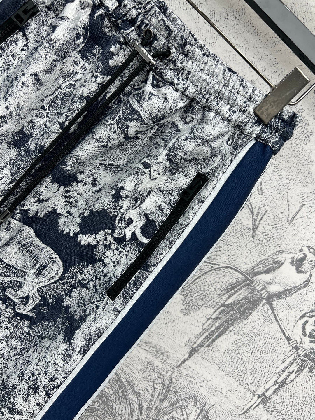 CD 25 Tiger Garden Pants Blue Polyester