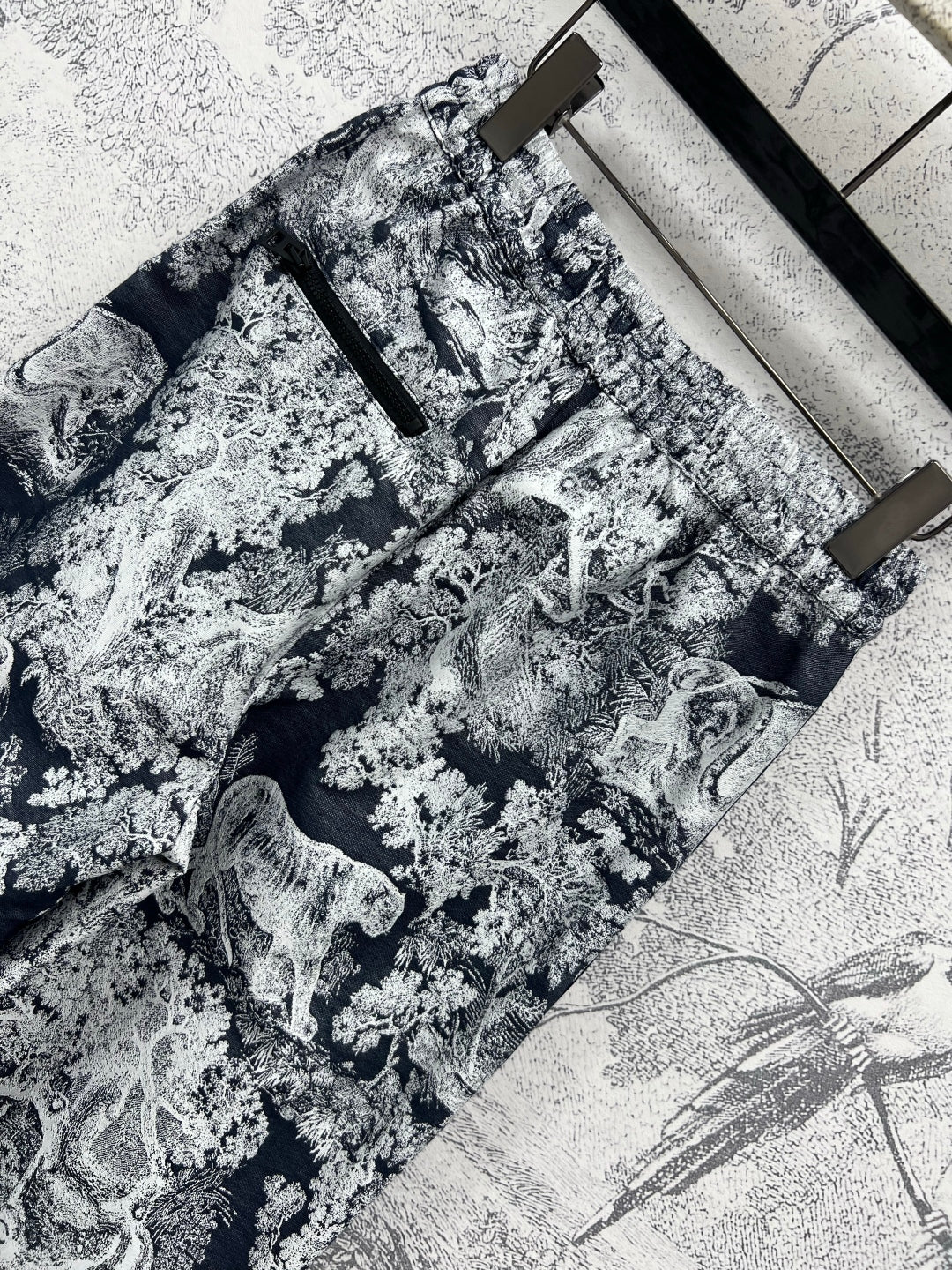 CD 25 Tiger Garden Pants Blue Polyester