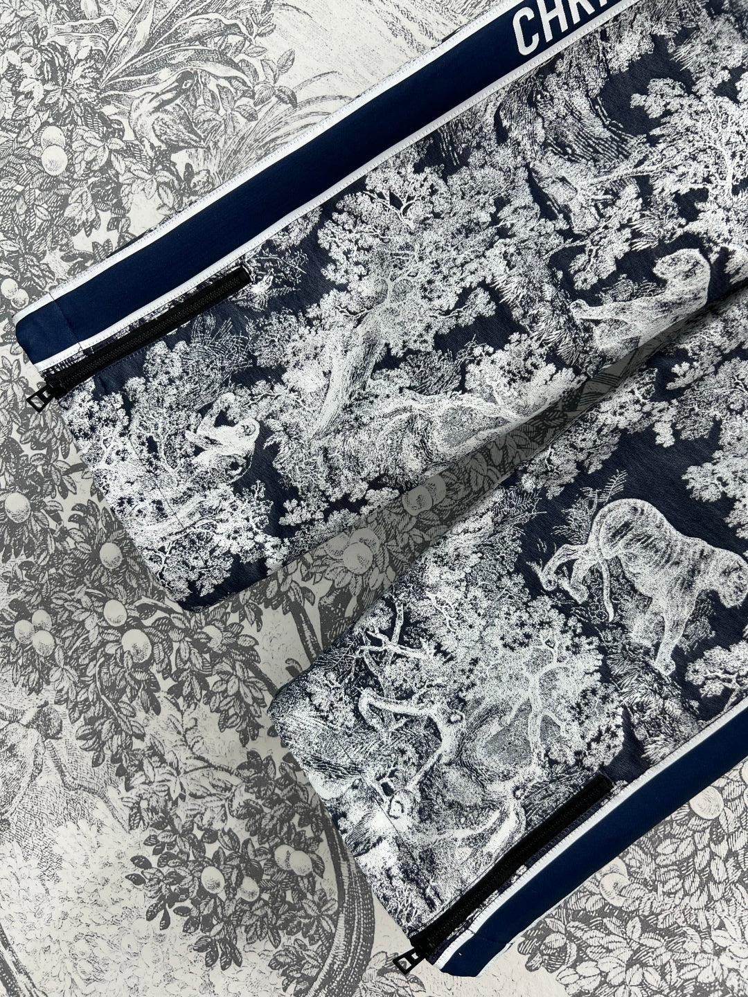 CD 25 Tiger Garden Pants Blue Polyester