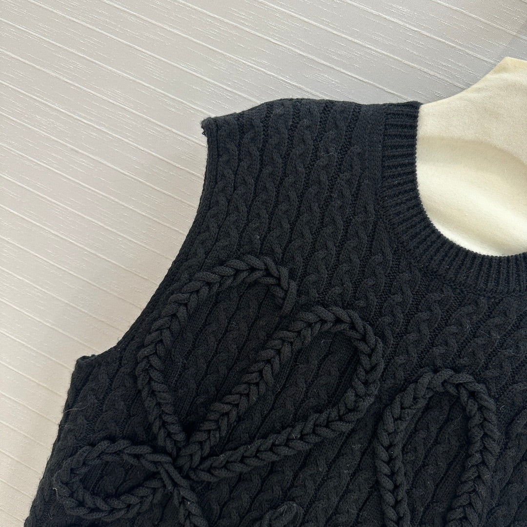 Loewe Knitted Vest Black Wool
