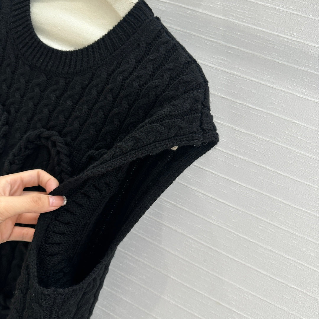 Loewe Knitted Vest Black Wool