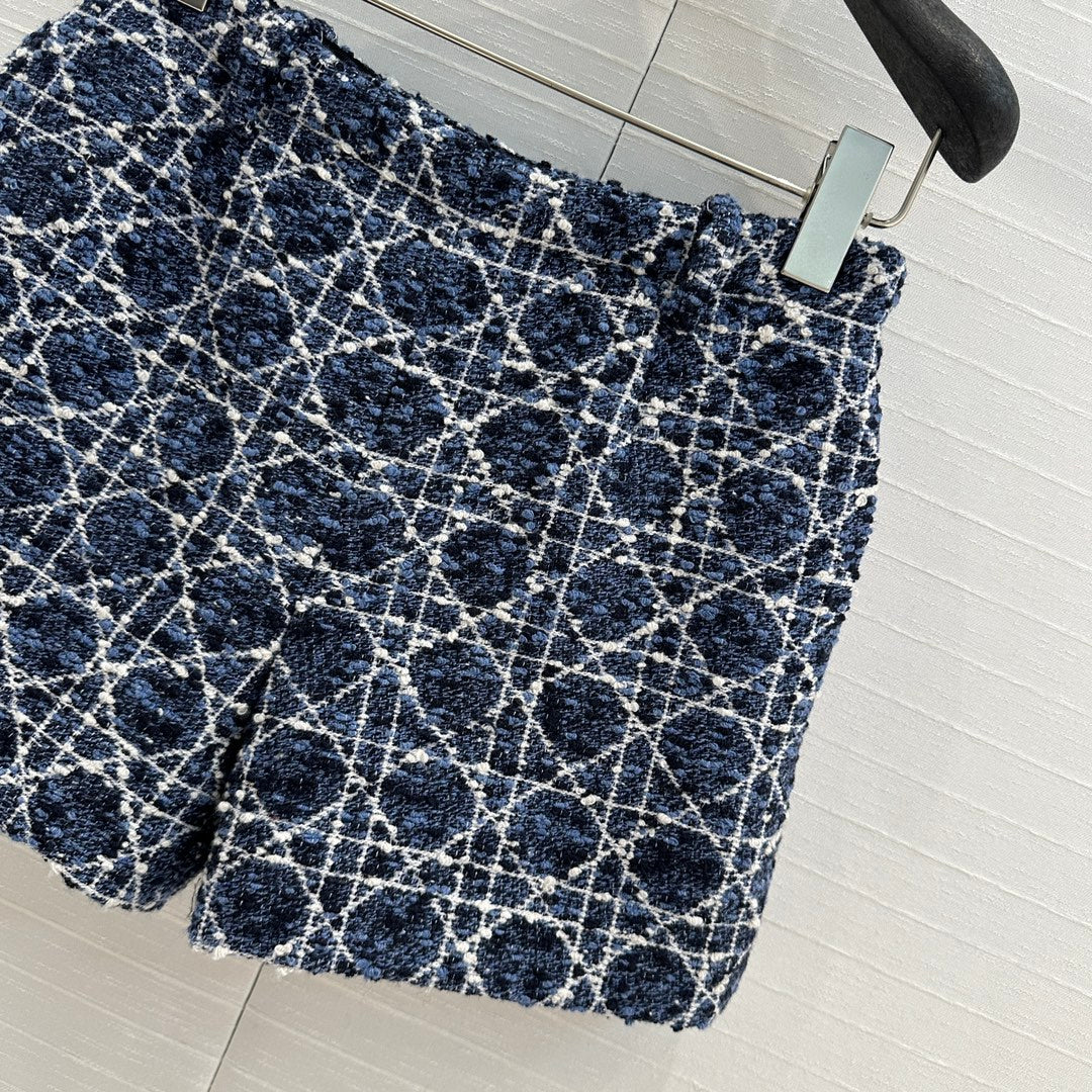 CD 25 Short Blue Cotton Silk