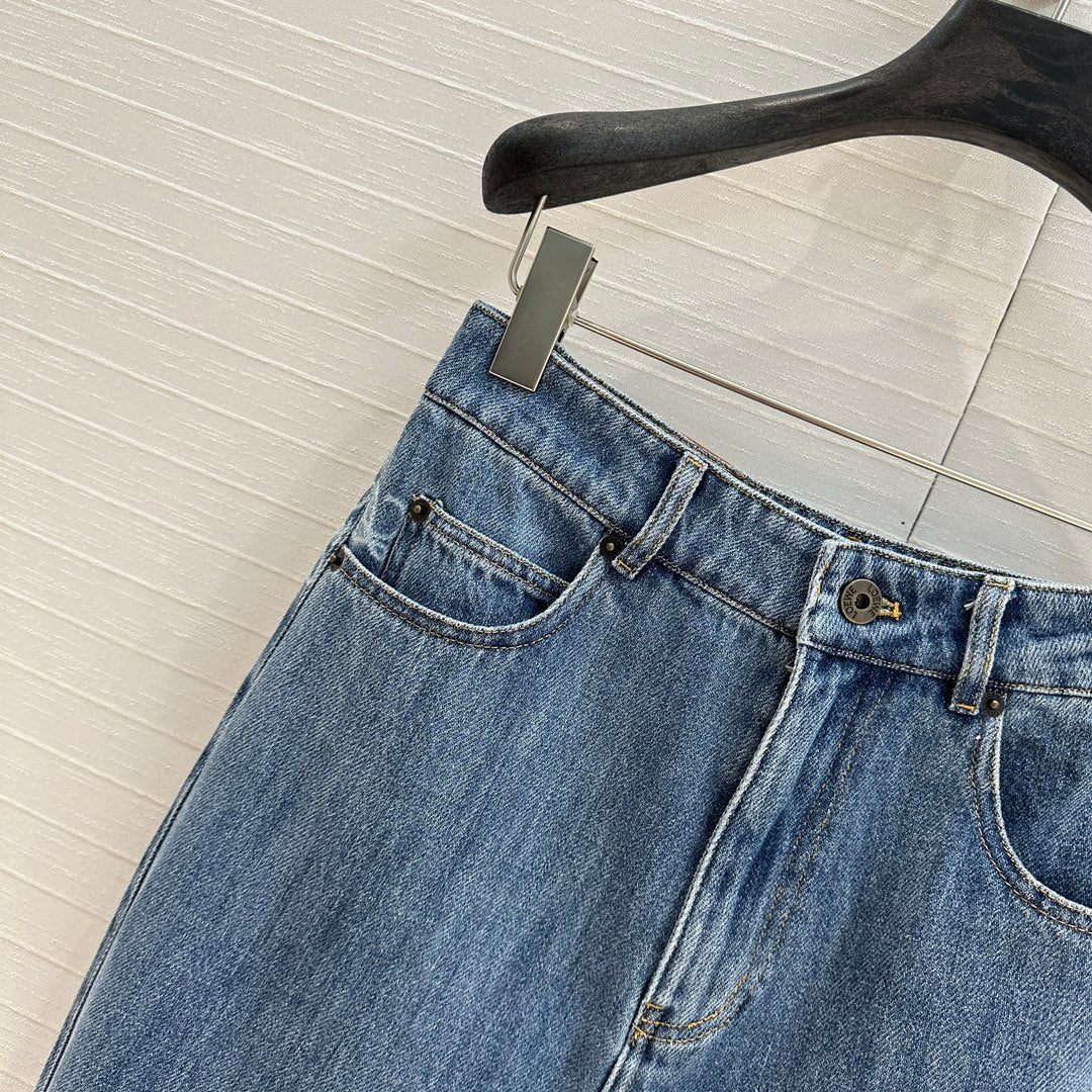 Loewe 25 Sickle Jeans Blue Denim Cotton