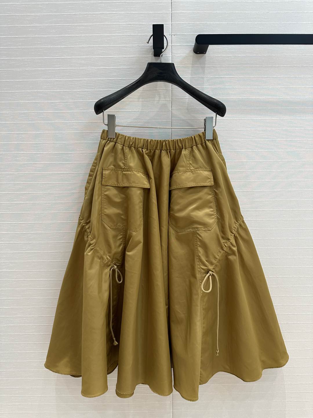 Prada 2025 Long Skirt Khaki Polyester