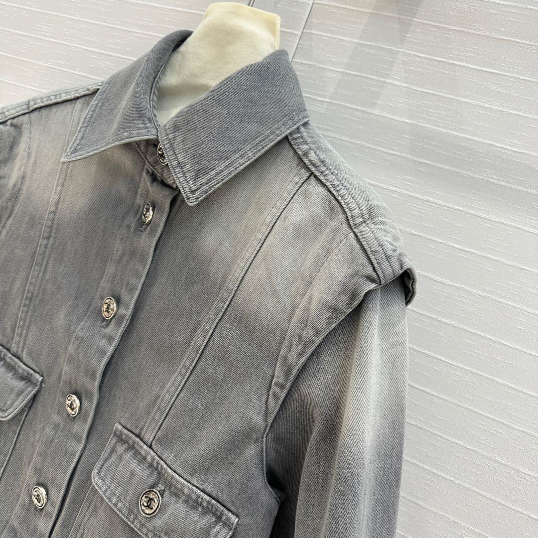 CC Denim Jacket Gray Cotton