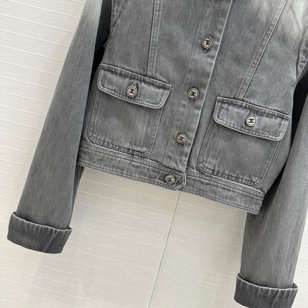 CC Denim Jacket Gray Cotton