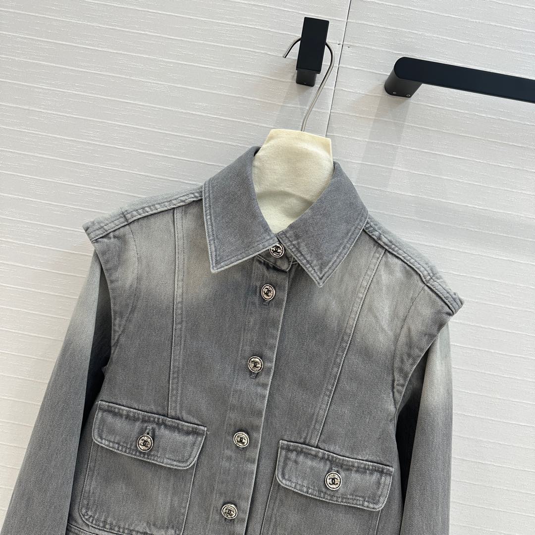 CC Denim Jacket Gray Cotton