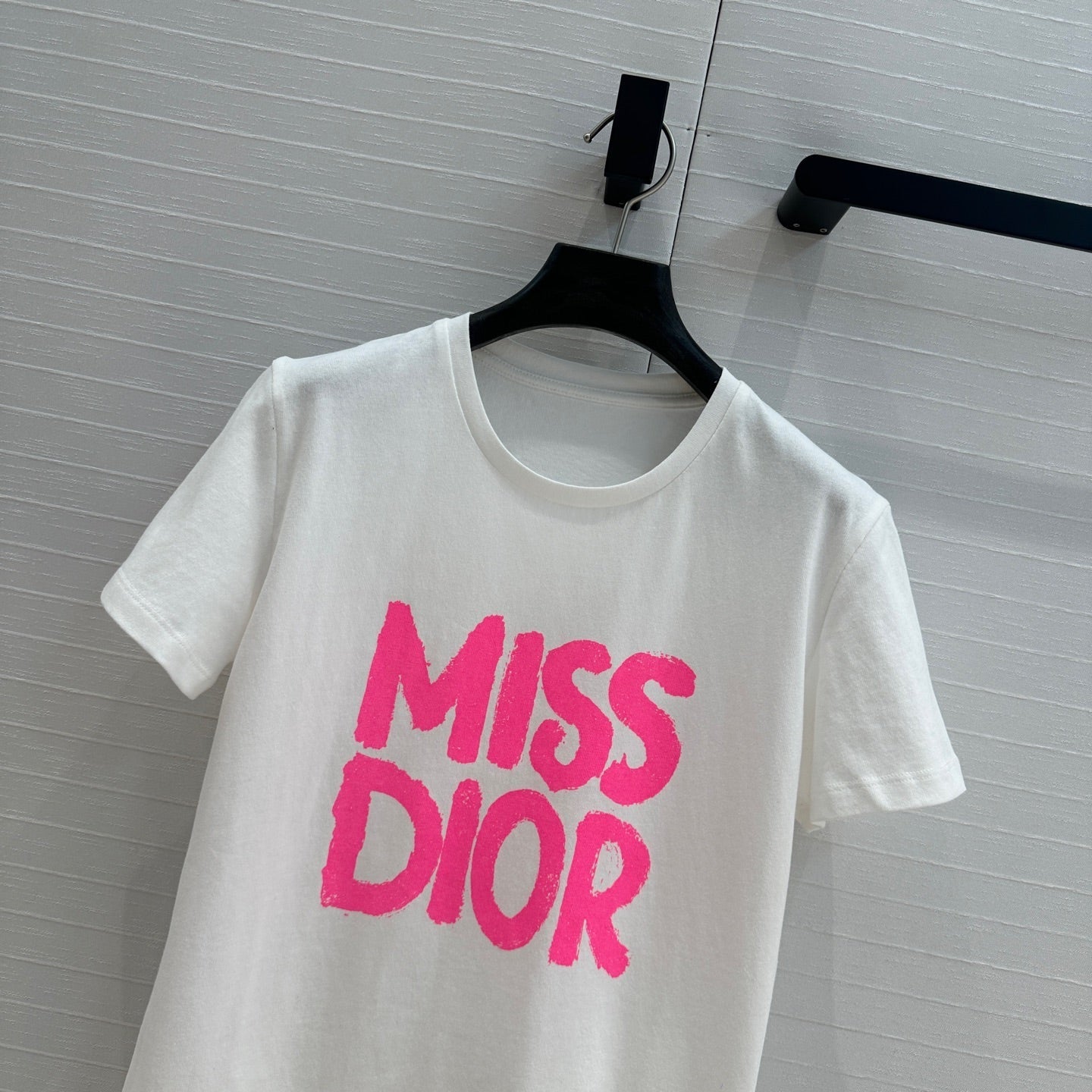 CD 25 Miss Dior T-shirt White Pink Cotton