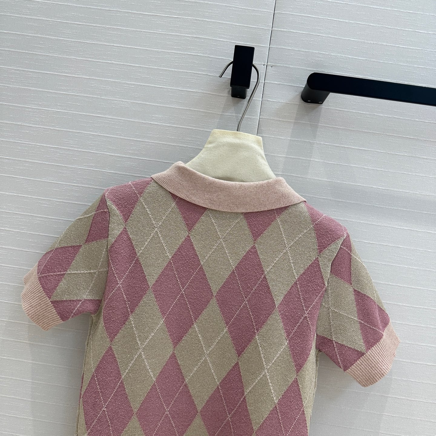 Gucci 25 Short-sleeved Knitted Sweater Pink Wool
