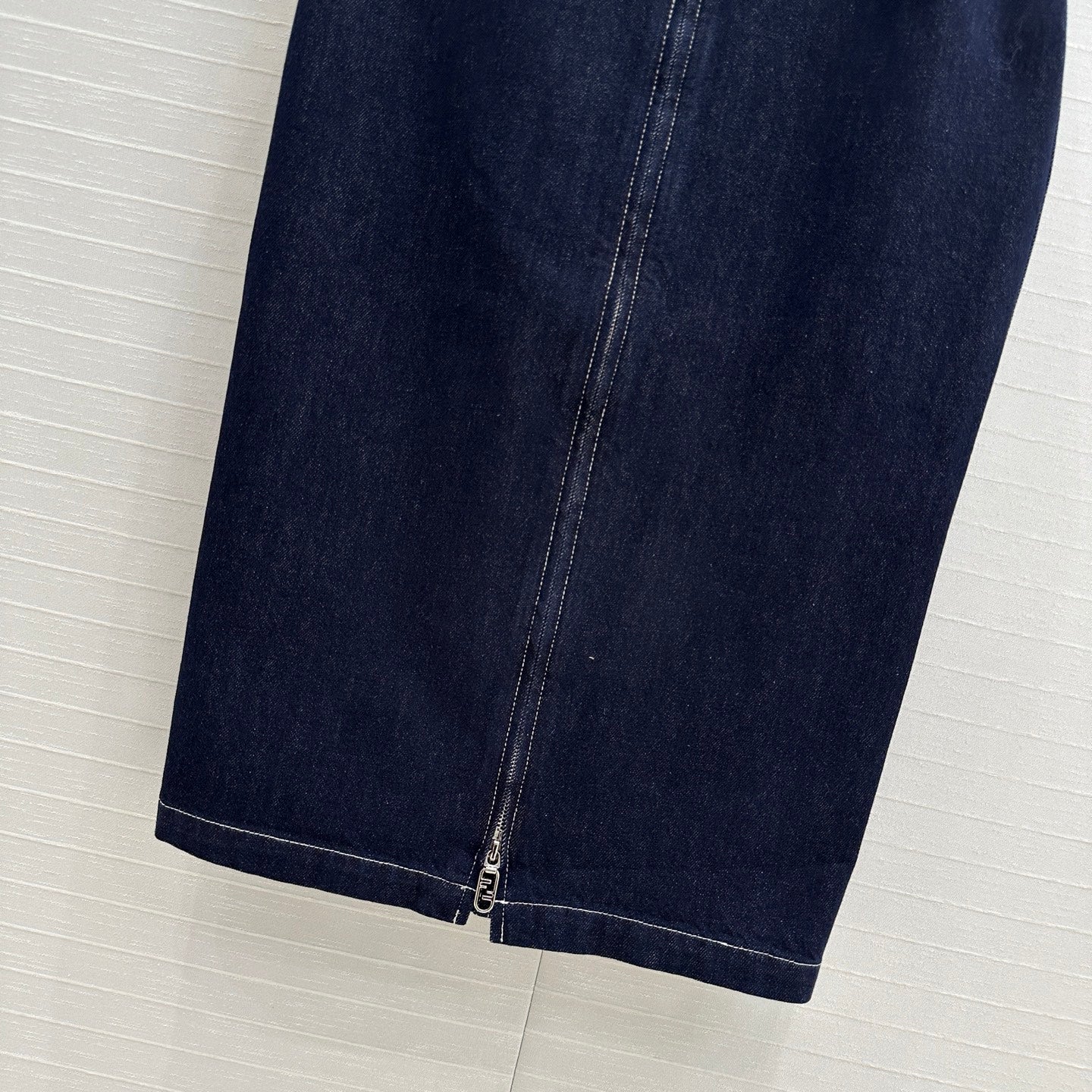 Fendi 25 Denim Skirt Dark Blue Cotton