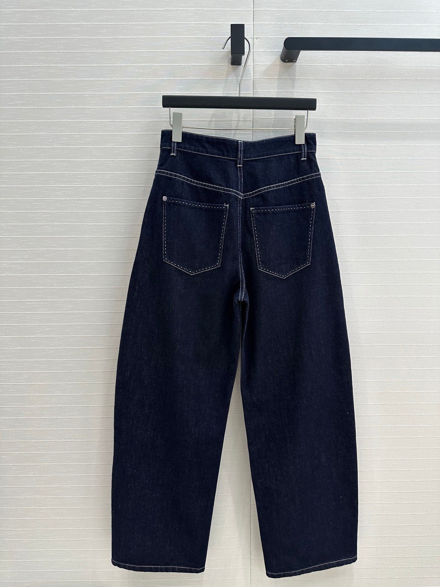 Fendi 25 Denim Scimitar Pants Dark Blue Cotton