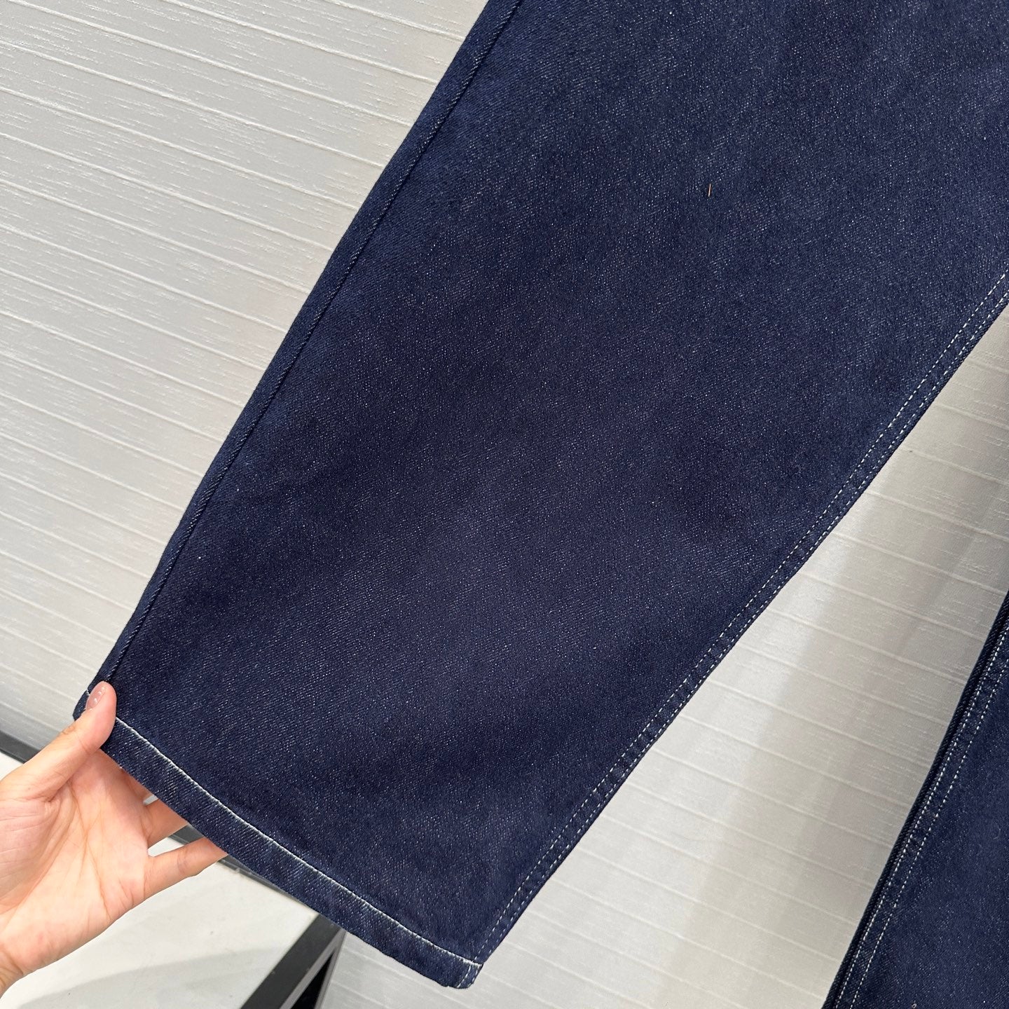 Fendi 25 Denim Scimitar Pants Dark Blue Cotton