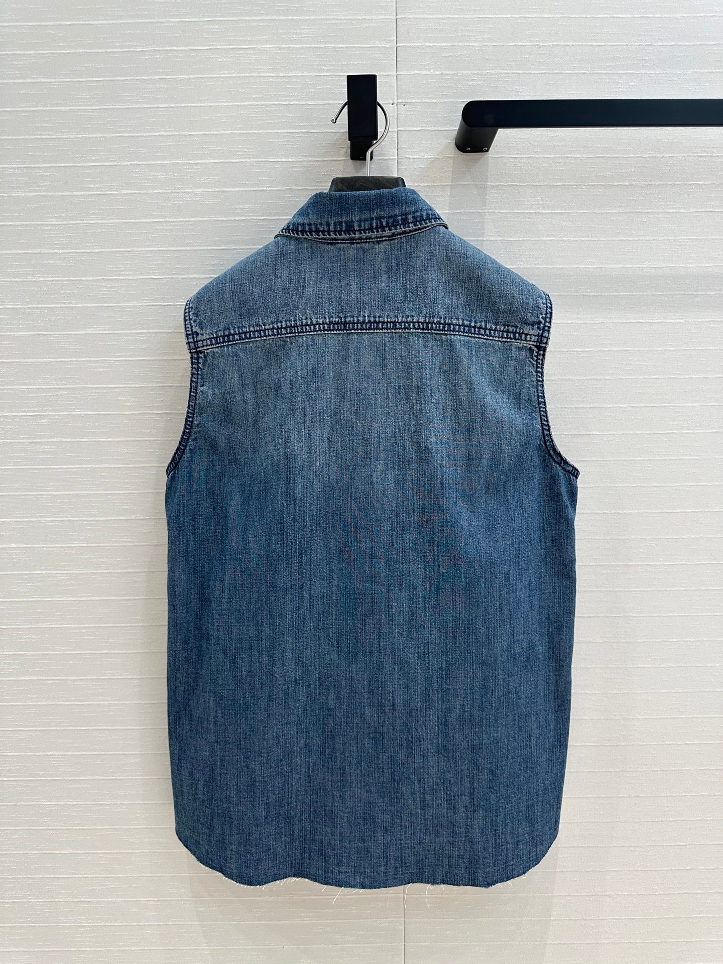 Miu Miu 25 Denim Shirt Vest Blue Cotton