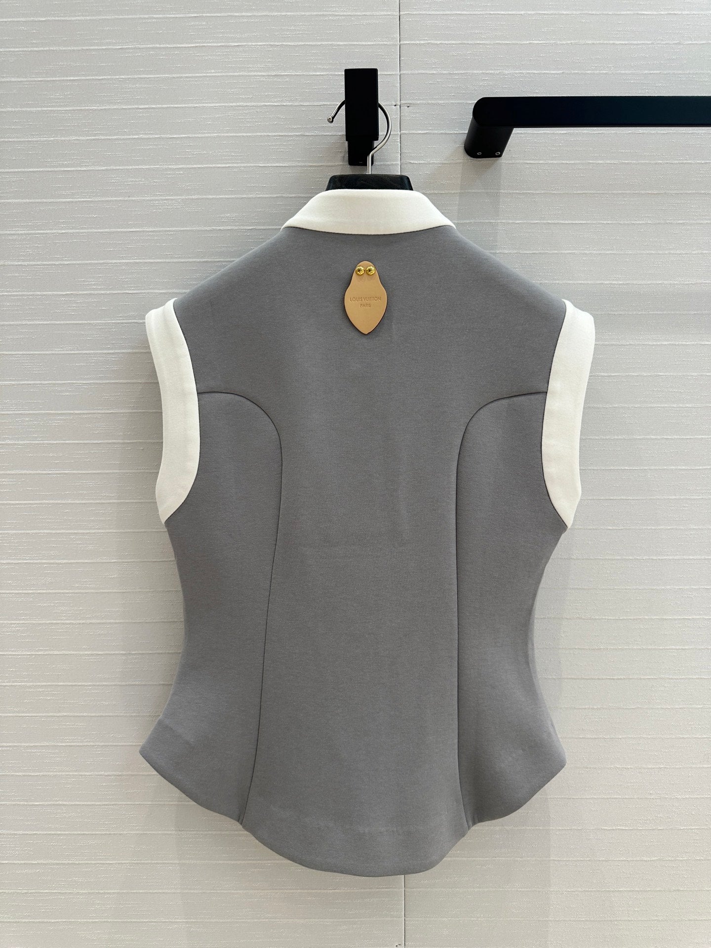 LV 25 Princess Seams Vest Grey Polyester Cotton