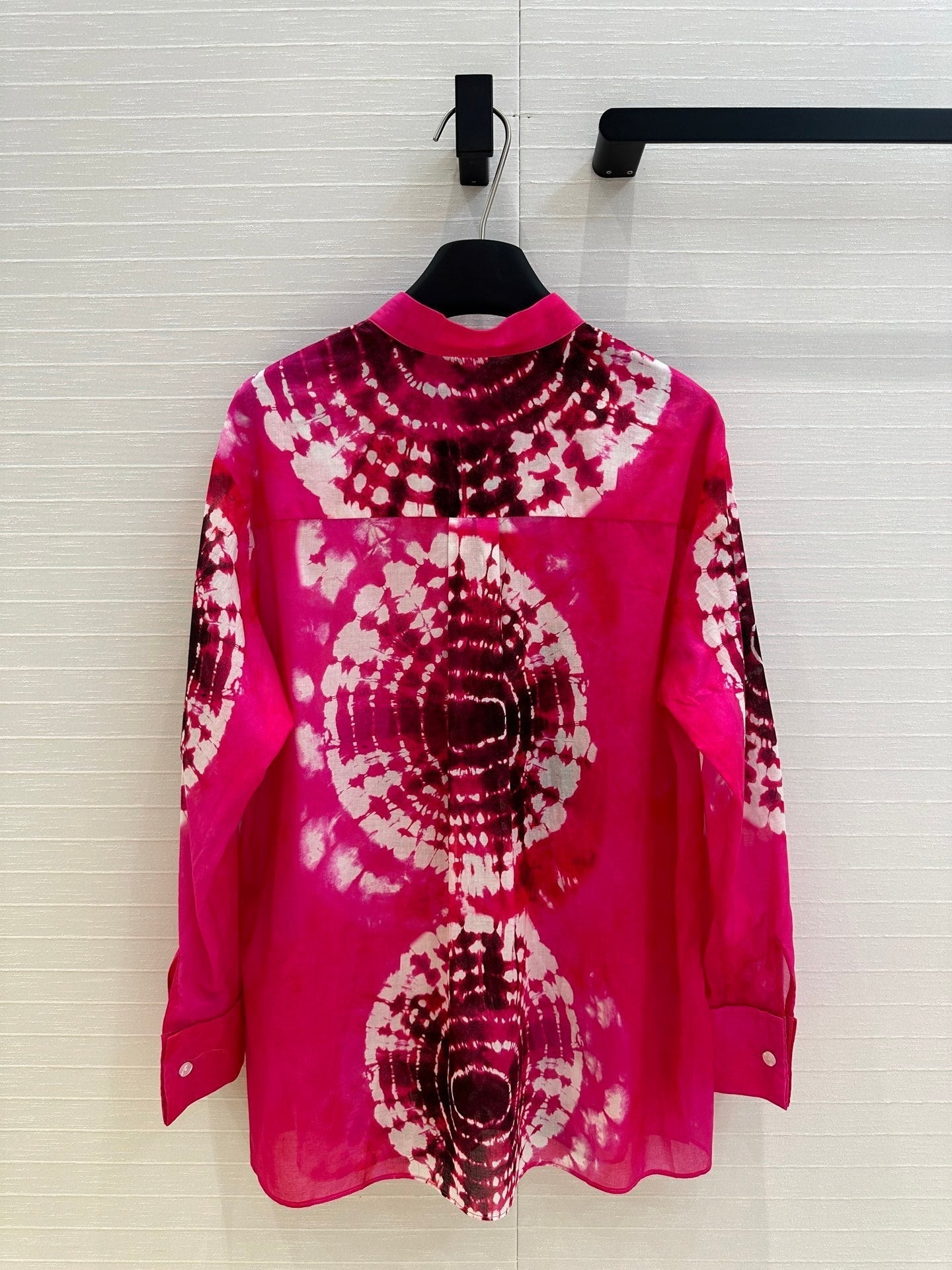 CD 25 Dopamine Dye Pattern Long-sleeved T-Shirt Pink Cotton