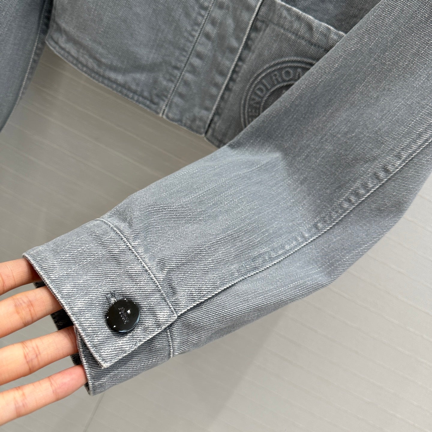 Fendi 25 Denim Jacket Gray Cotton