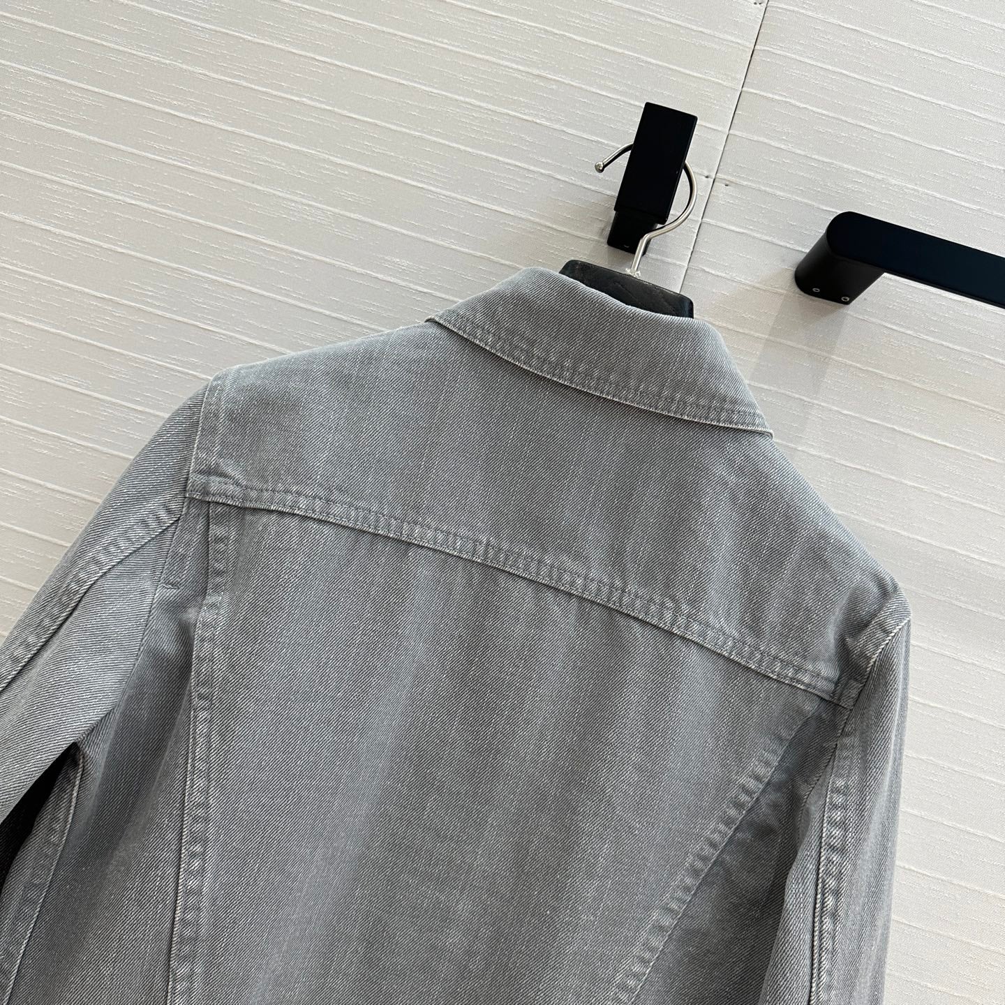Fendi 25 Denim Jacket Gray Cotton