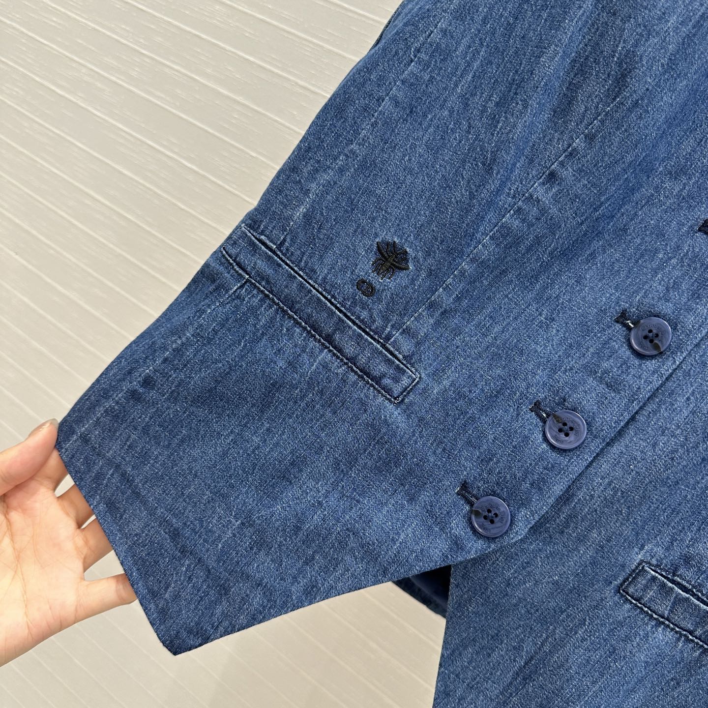 CD 25 Denim Vest Blue Cotton