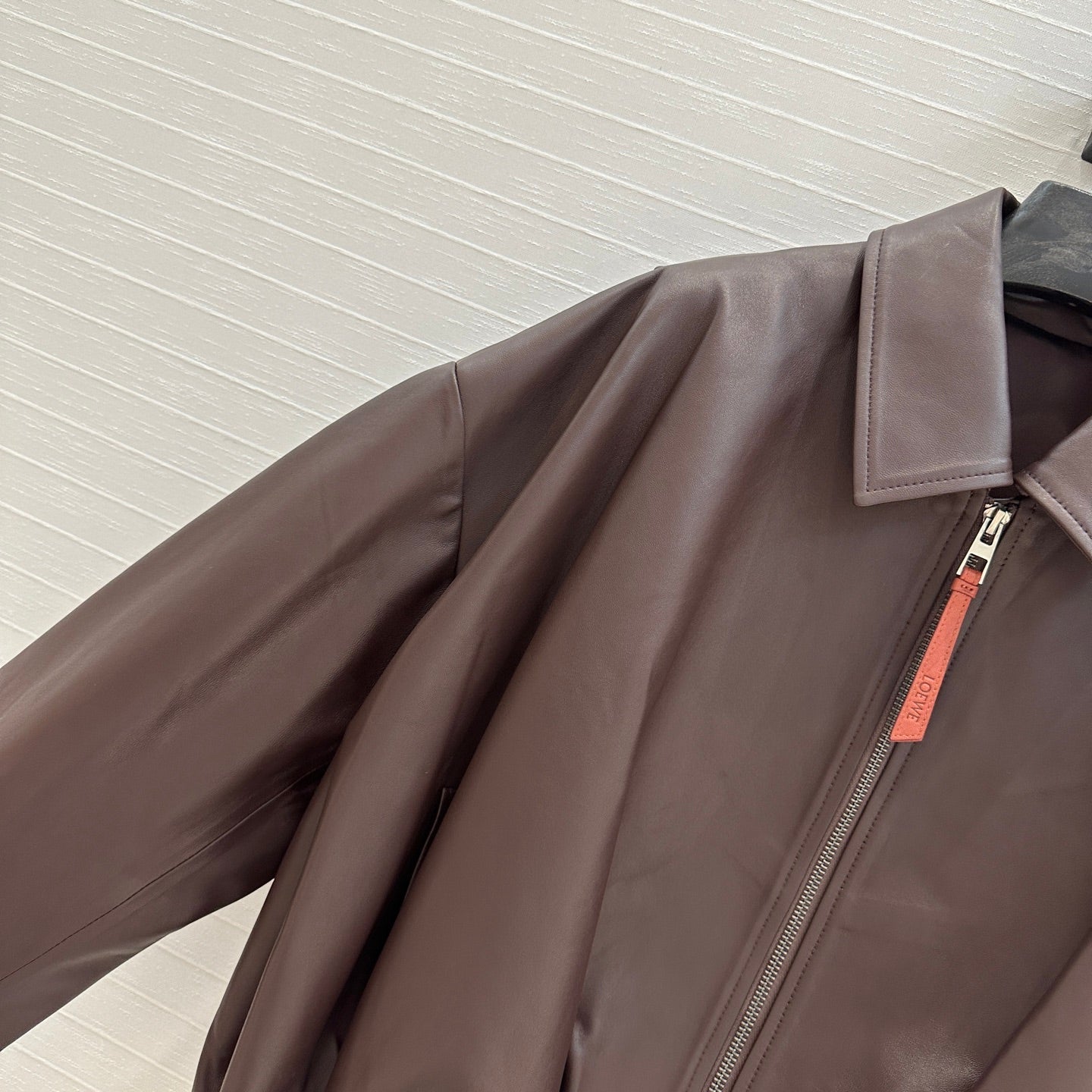 Loewe Draped Jacket Brown Lambskin