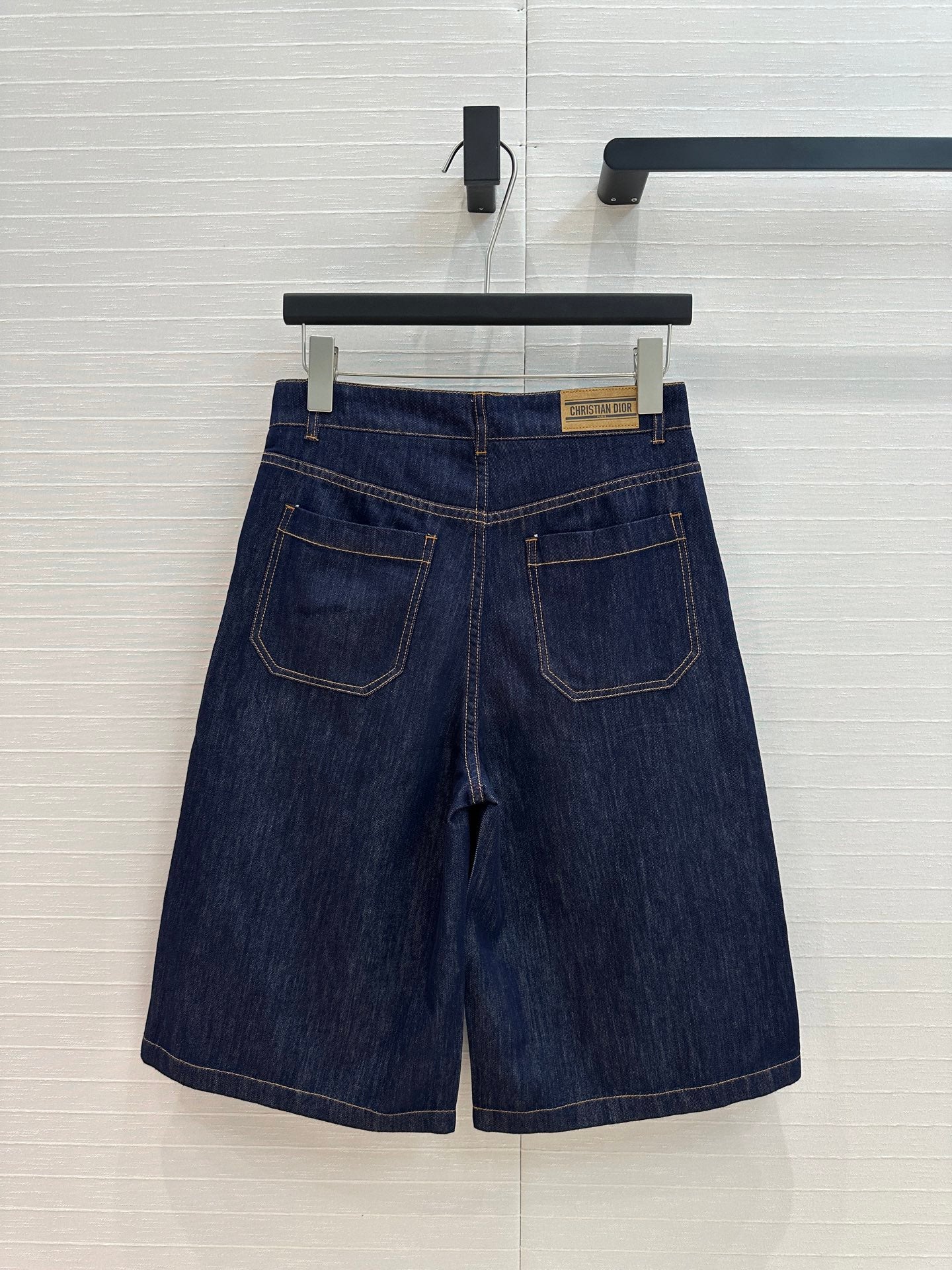 CD 25 Straight-leg Half-length Pants Blue Cotton