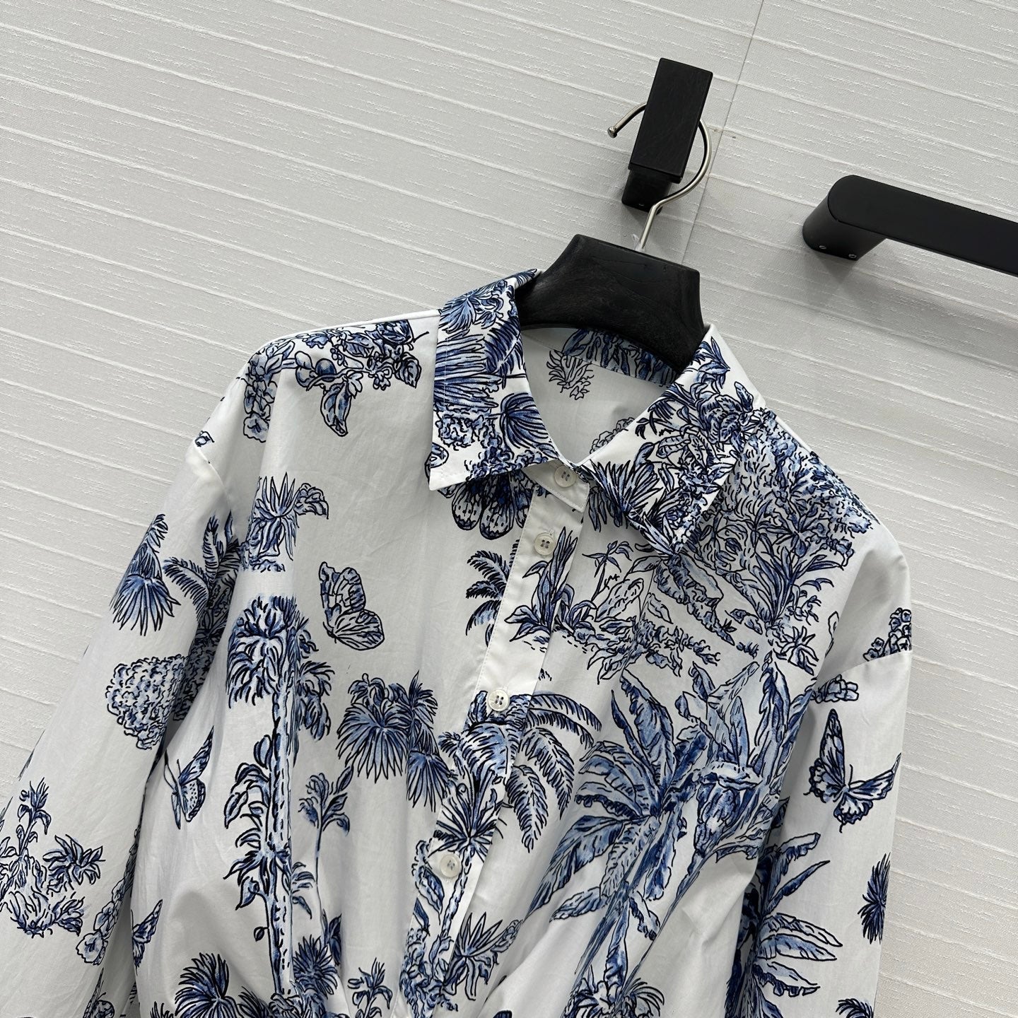 CD 25 Bow Tie Shirt Blue White Cotton