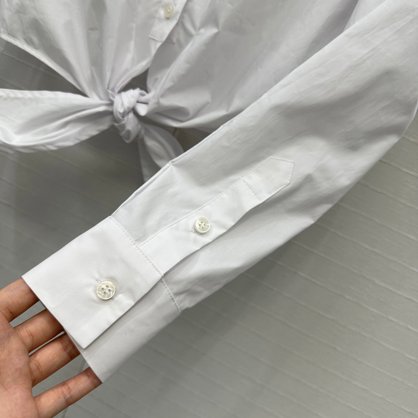 CD 25 Bow Tie Shirt White Cotton