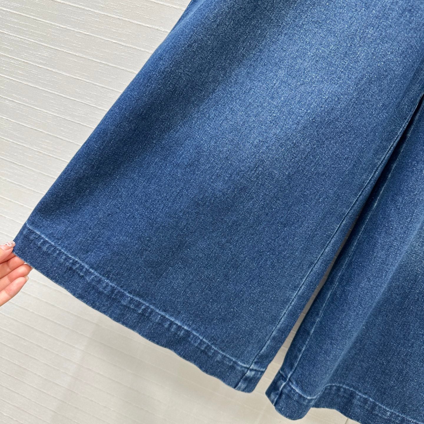 Loewe Wide-leg Pants Blue Cotton