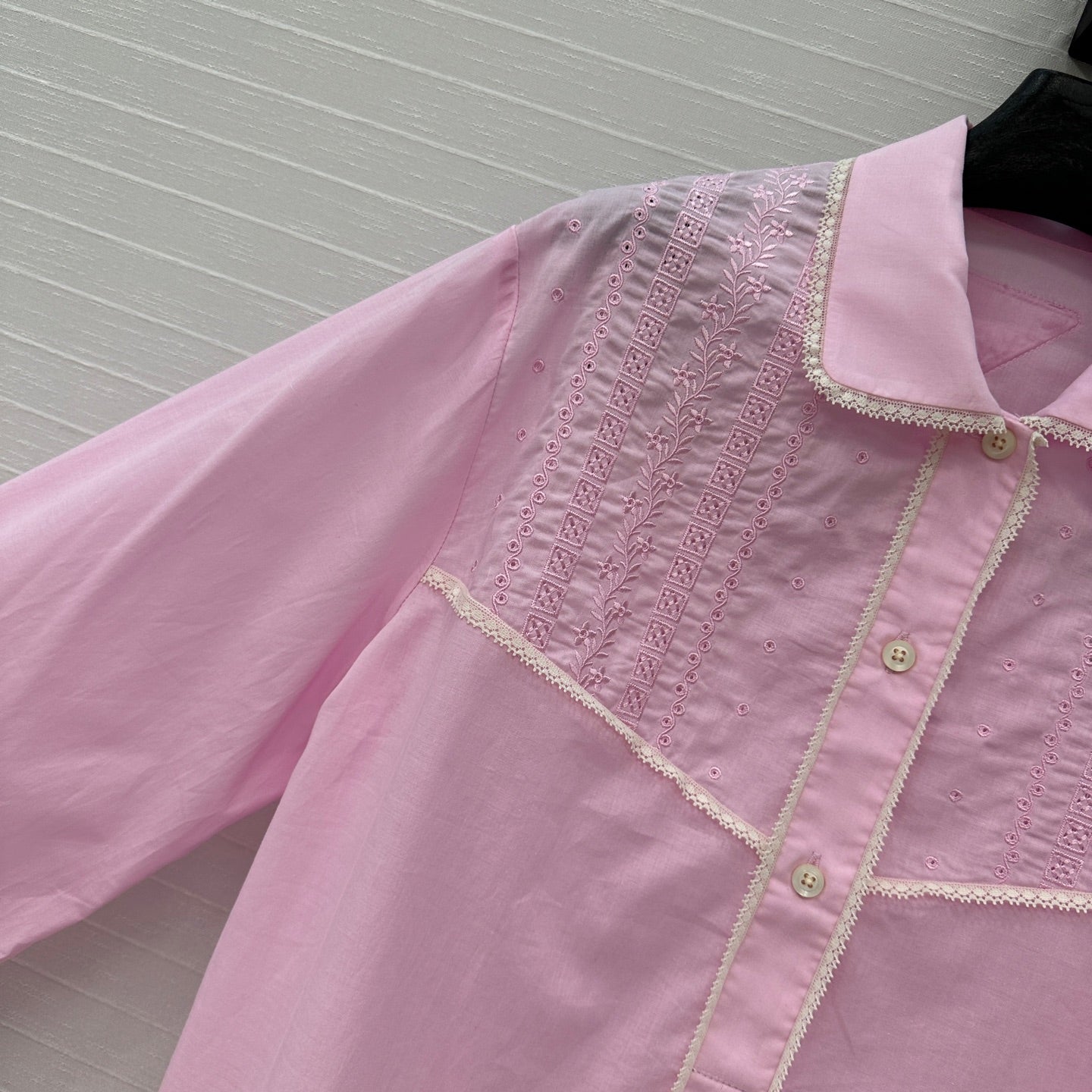 Prada 25 Long Shirt Pink Cotton