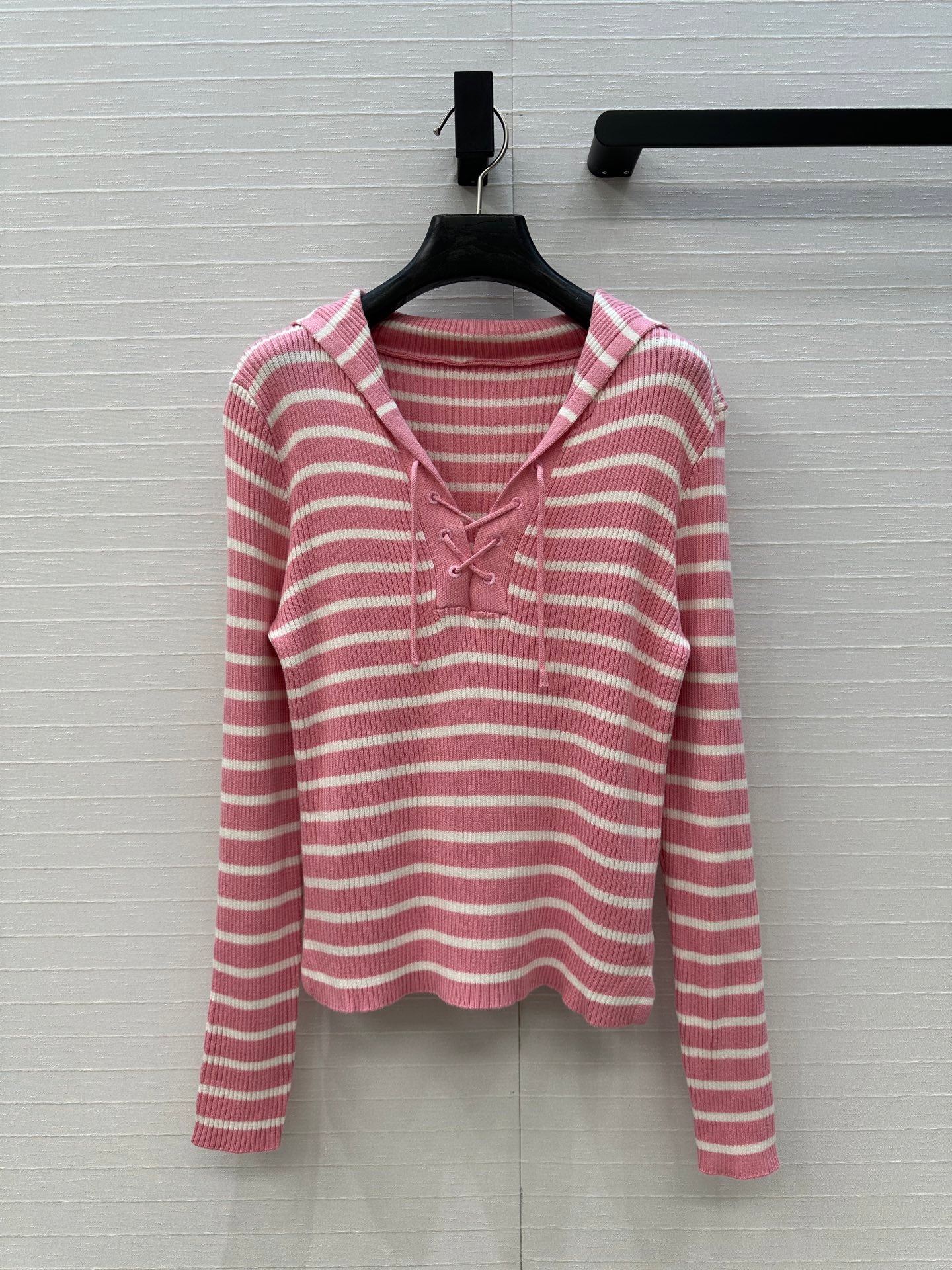 CD Navy Style Collared Sweater Pink Wool
