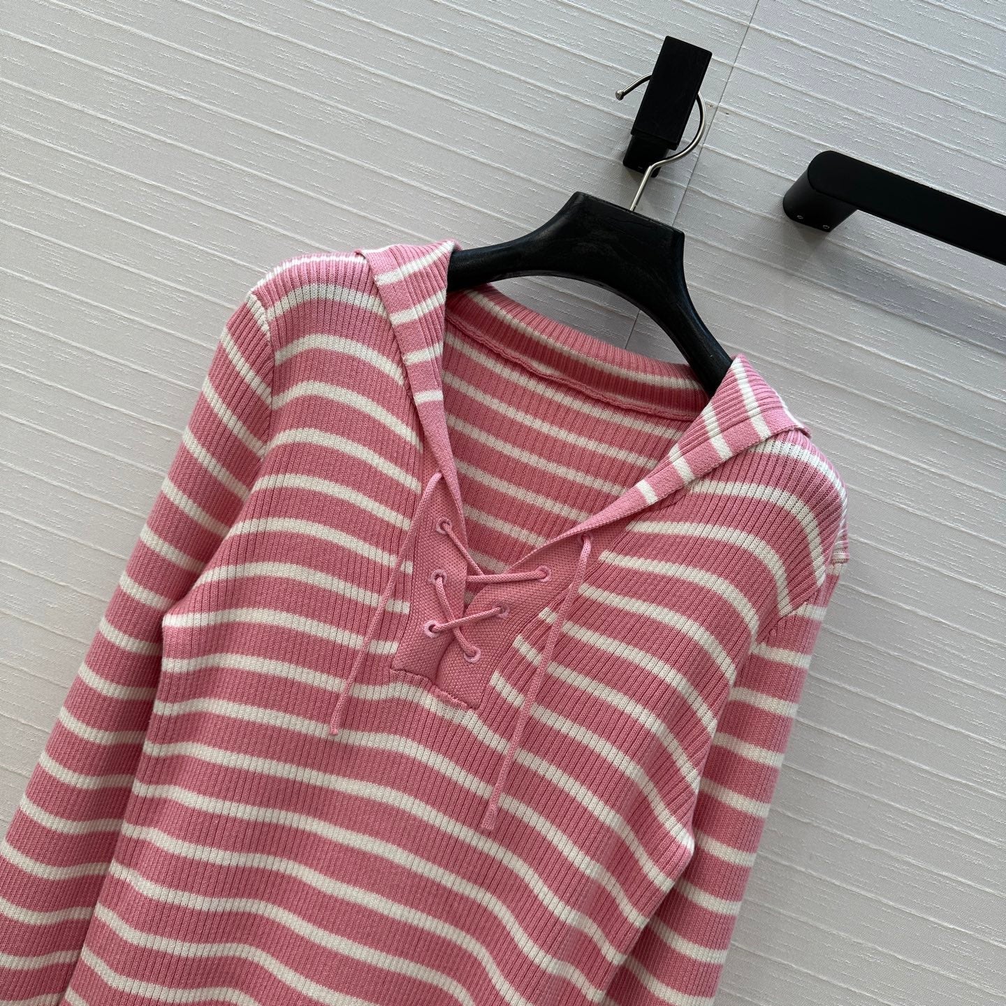 CD Navy Style Collared Sweater Pink Wool