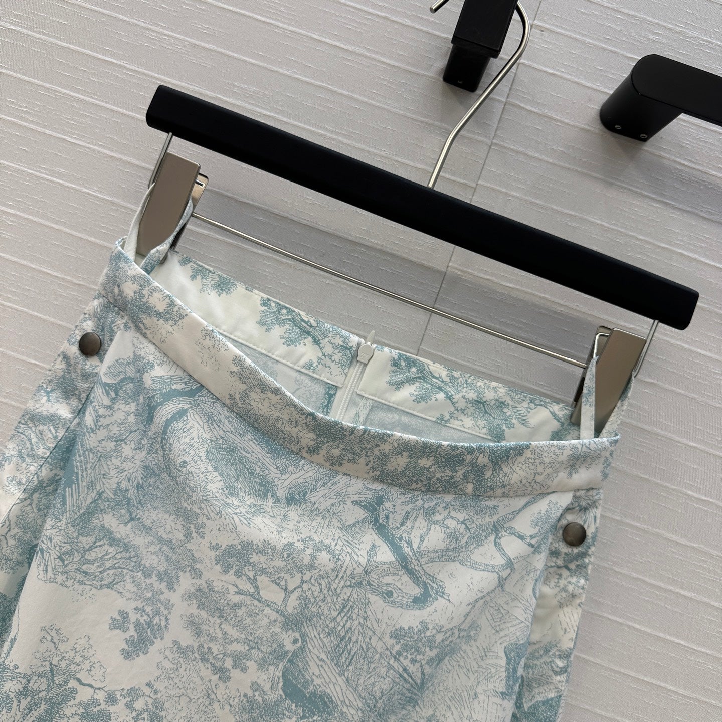 CD 25 Sauvage Jouy Button-down Dress Blue White Cotton